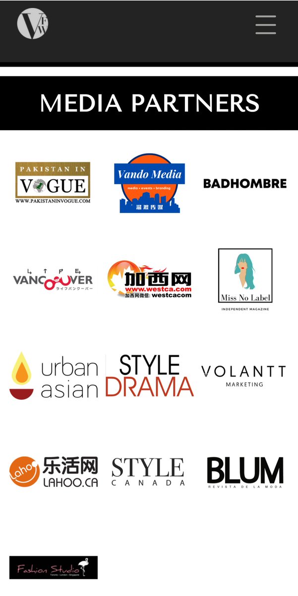 We are officially Media partners @VanFashionWeek
