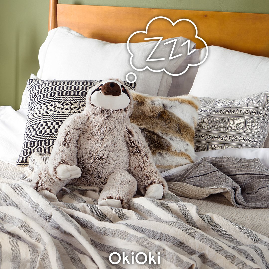 It's #InternationalSlothDay, which means it's time to celebrate our favorite sleepy animal! 🦥💙

Did you know that sloths snooze for an average of 15 hours a day? 💤 Probably the same as this stuffed animal sloth, too! 

#SleepyAnimals #OkiOki