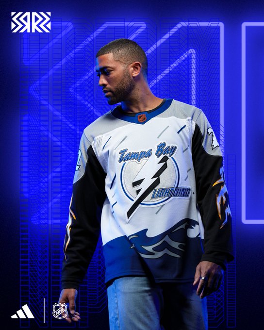 Lightning Authentic Reverse Retro Wordmark Jersey