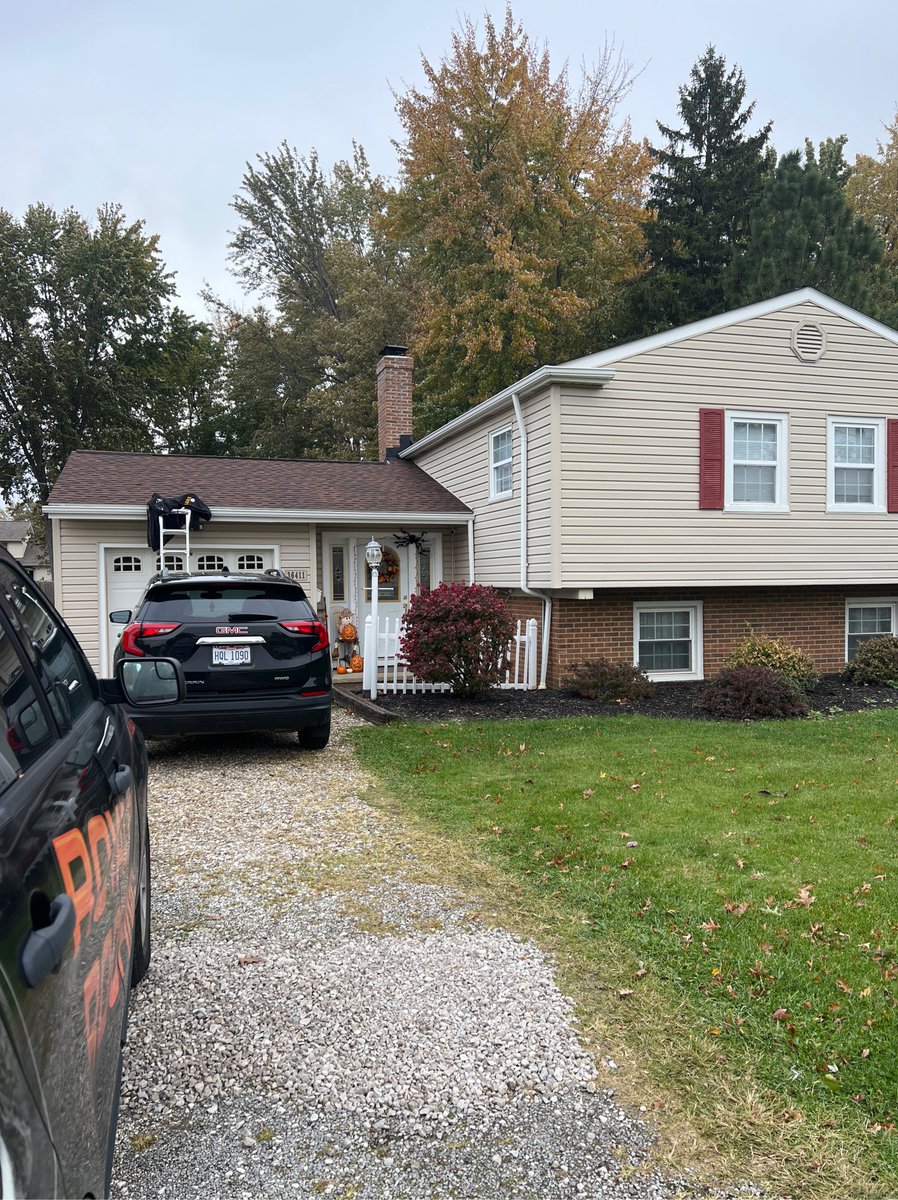 Helping this customer track down a leak around their chimney.