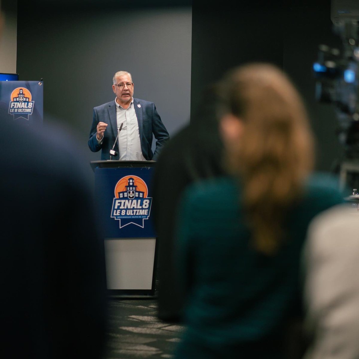 StFXAthletics's tweet photo. STFX Athletics &amp; X-Men Basketball joined partners from S|E|A and the Final 8 host committee in Halifax yesterday for the official announcement of the 2023 U SPORTS Championship, taking place March 10-12 at Scotiabank Centre in Halifax.

#Final8isBack
#goxgo

📸: @talentreel https://t.co/BIMOigjnPQ
