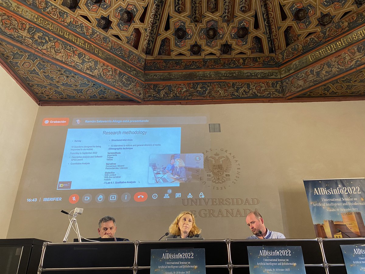 ScienceFlows's tweet photo. La @CanalUGR acoge la segunda reunión del proyecto @iberifier
@caromoreca presenta los avances en el estudio sobre la confianza de la ciudadanía en el ecosistema mediático y su impacto económico. https://t.co/IGpAkE375h