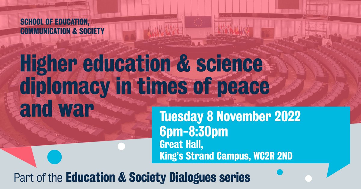 🚨 Speakers announcement 🚨

Diane Stone from <a href="/EUI_EU/">European University Institute</a>
<a href="/Maddalaine/">Maddalaine Ansell</a> Ansell from <a href="/BritishCouncil/">British Council</a>
<a href="/Ben_OLoughlin/">Ben O'Loughlin</a> from <a href="/RoyalHolloway/">Royal Holloway</a>
@DrJaneHayward from <a href="/lauchinainst/">Lau China Institute, King's College London</a>
<a href="/KienzleCSSS/">Ben Kienzle</a> from <a href="/DSD_Kings/">Defence Studies KCL</a>
will discuss the role of #HigherEducation diplomacy

Book now➡️ kcl.ac.uk/events/higher-…