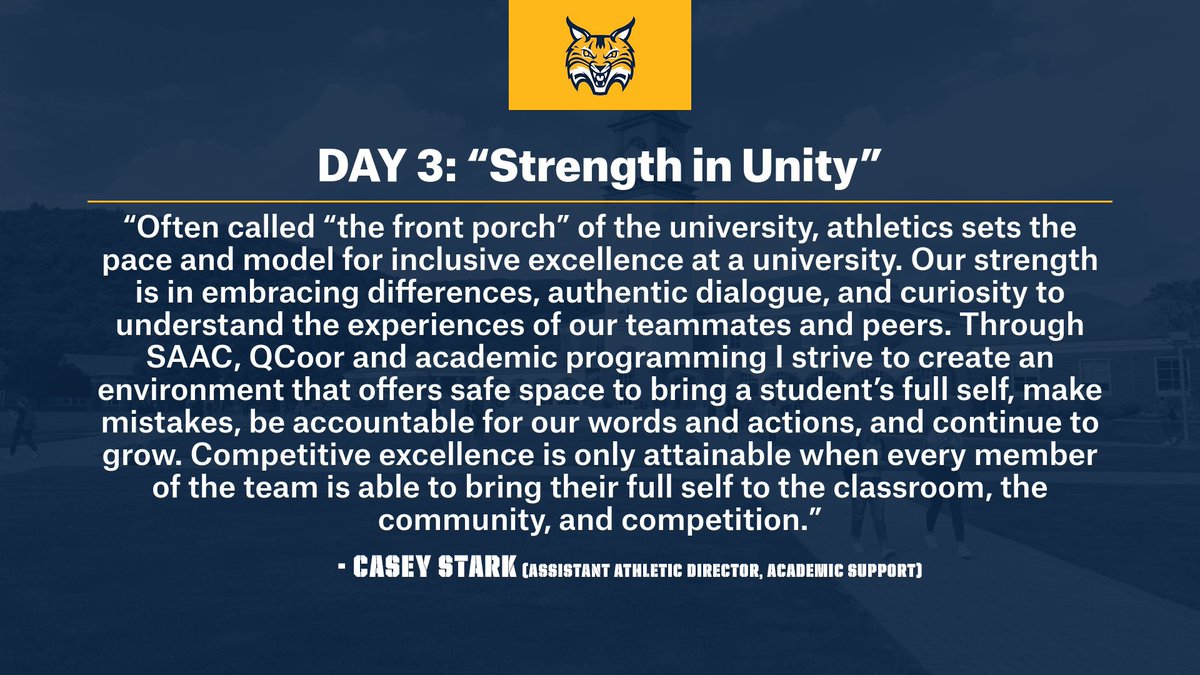 Casey Stark talks about how she helps #BobcatNation by creating a safe environment through SAAC, QCoor and academic programming ↓

<a href="/QuinnipiacSAAC/">Quinnipiac SAAC</a> | #NCAAInclusion