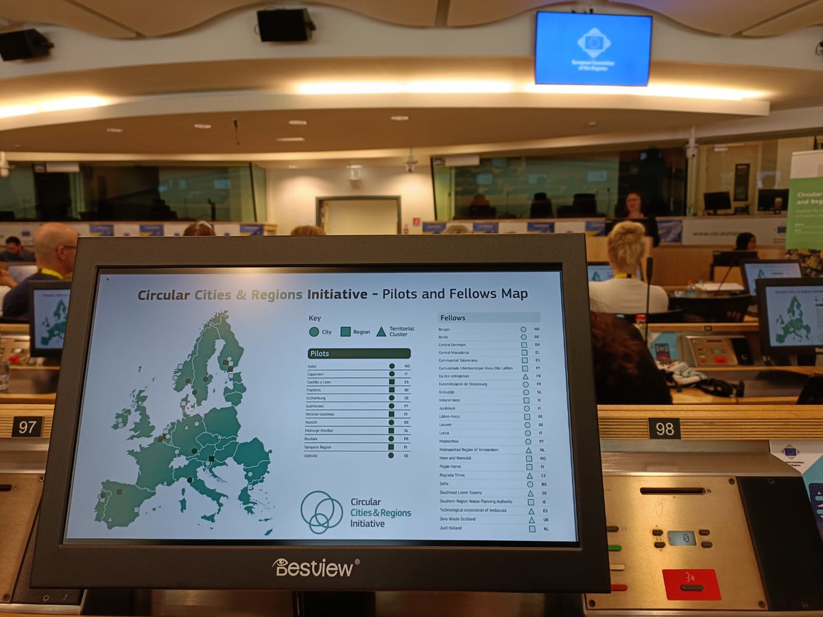 AgataPapotto's tweet photo. Yesterday I had the pleasure to take part in the 1st #CCRI Coordination and Support Workshop at the @EU_CoR and represent the @Resource_Invest project.

A great opportunity to meet all the CE projects, cities, and regions #accelerating the #transition to #circular #economy. https://t.co/bxJn54weH6