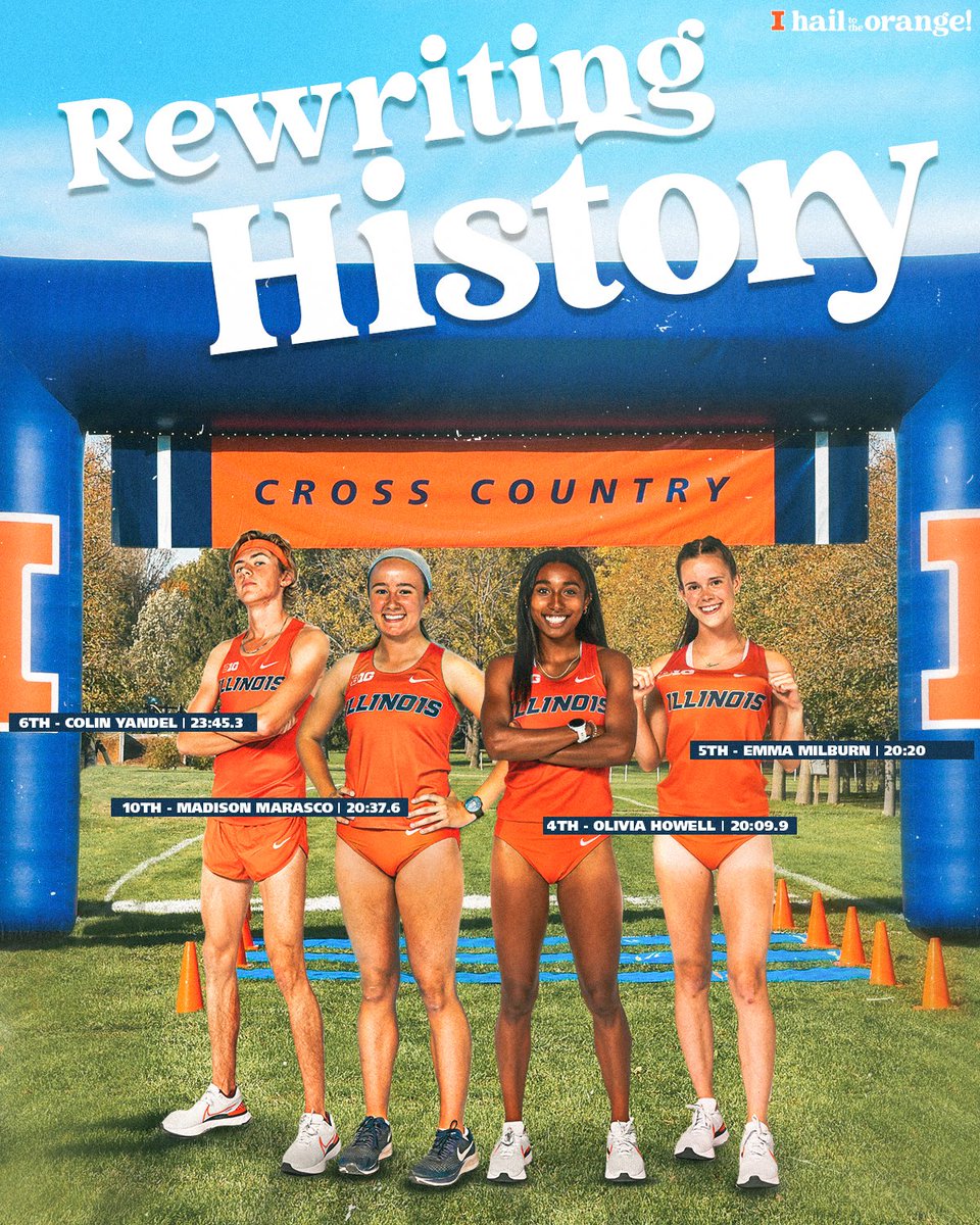Four Illini ran new top-10 program-best times. Two were top-5 💨

Hittin our stride at the right time!

#Illini I #HTTO