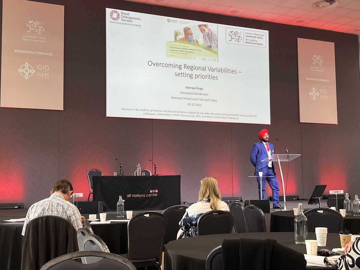 Delighted to be at the inaugural Fracture Liaison Service Conference in Wales. So much enthusiasm to improve frailty fracture care! #bonehealthinwales