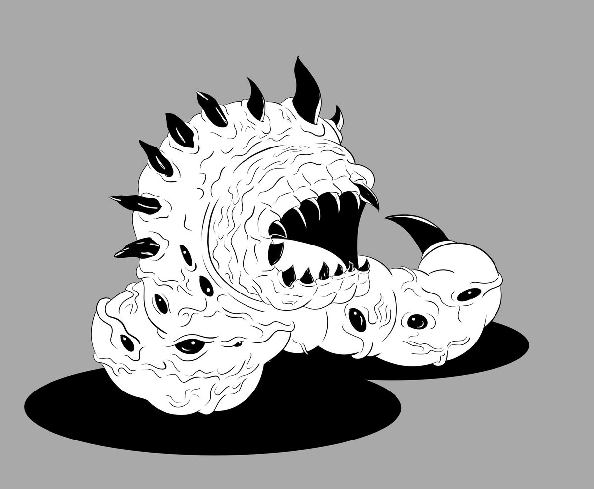 lostincubus84's tweet photo. Inktober 2022 Day 18-Cadaver Worm: Representative of one’s fear of worms, maggots, rot, and decay.
#illustration #graphicarts #animator #horrormovies #horrormonster #inktober2022 #inkeddrawing #characterdesign #projectdreamscape #horrorcomicbook https://t.co/IzPhuwixCs