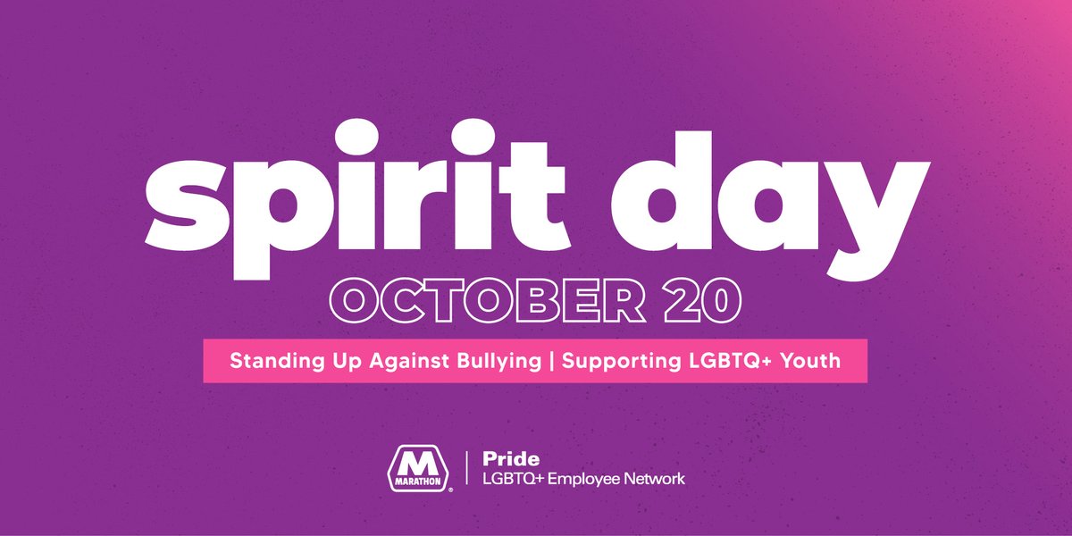 MPC employees are wearing purple today in observance of Spirit Day. We can all help end the bullying and harassment #LGBTQ+ youth experience. Visit glaad.org to learn more and take the anti-bullying pledge. #SpiritDay 💜