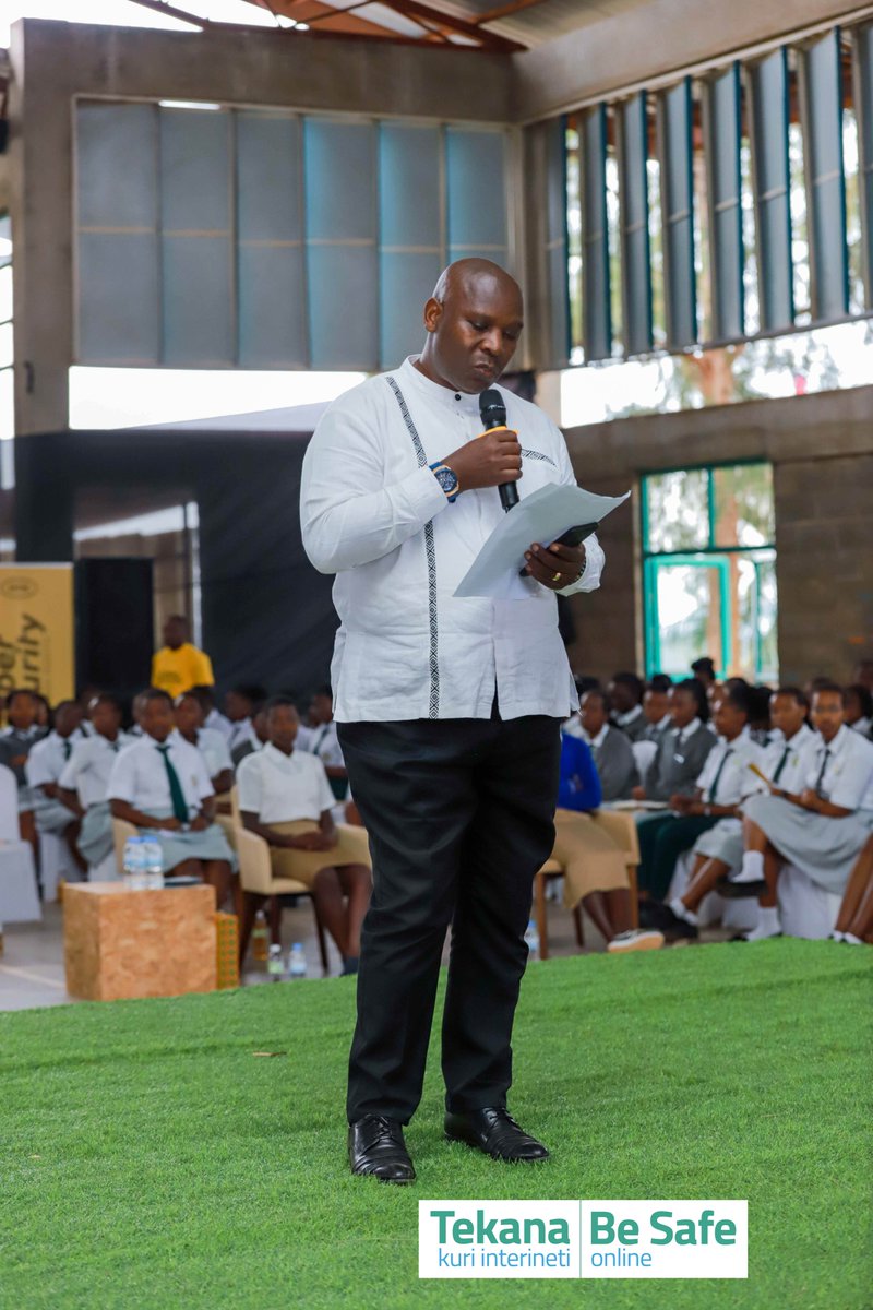 'The vision of @Rwanda_Edu is not possible without the use of the internet and technology. And so we encourage all students to continually learn about how to be safe online.' Mr. Christophe Nsengiyaremye, Ministry of Education #TekanaOnline #BeSafeOnline