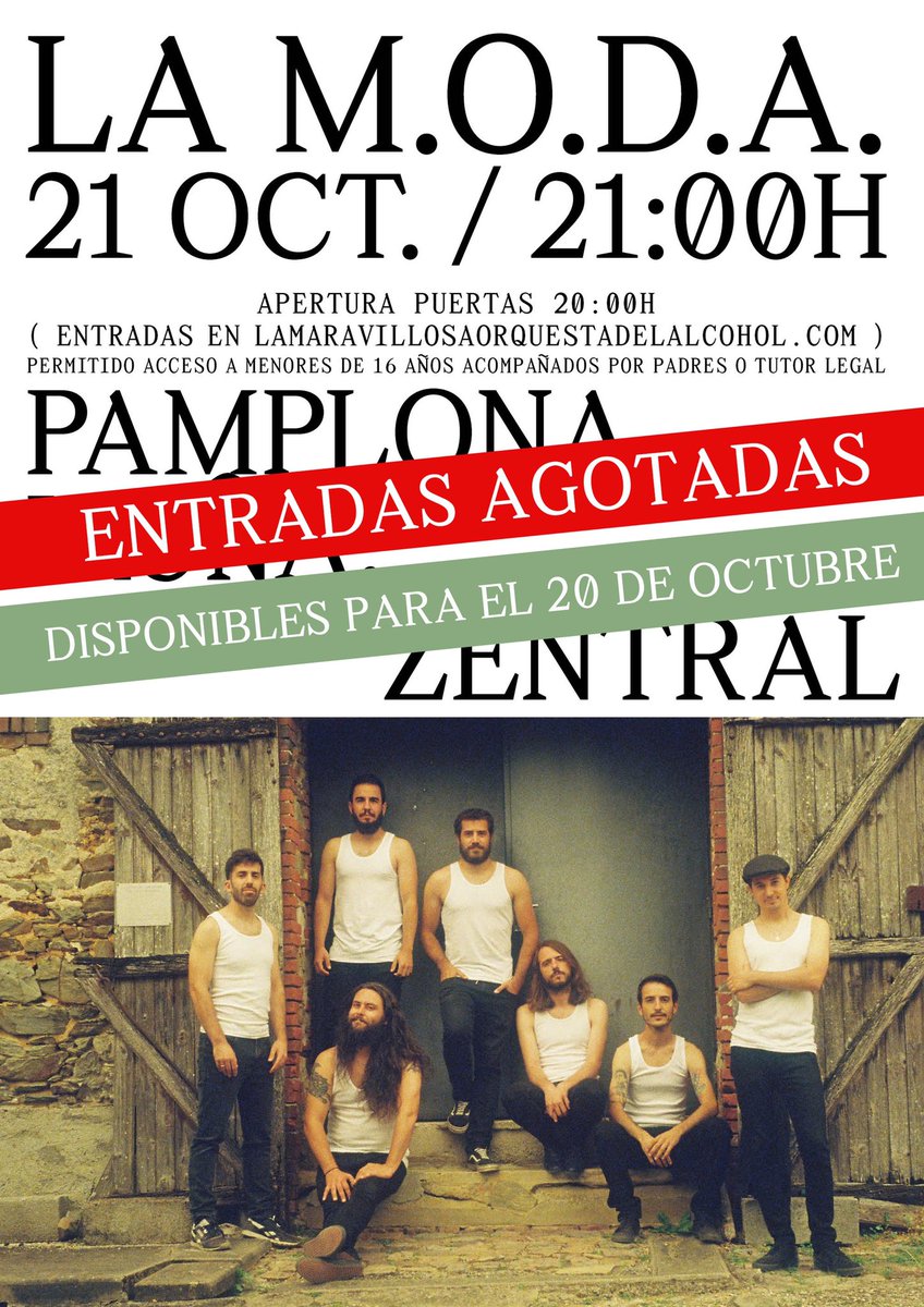 oscar_toki's tweet image. Vendo 2 entradas del concierto del viernes, 21 de octubre, en #Pamplona
(Mismo precio, por no poder asistir)
@estoesLaMODA
#LaMODA