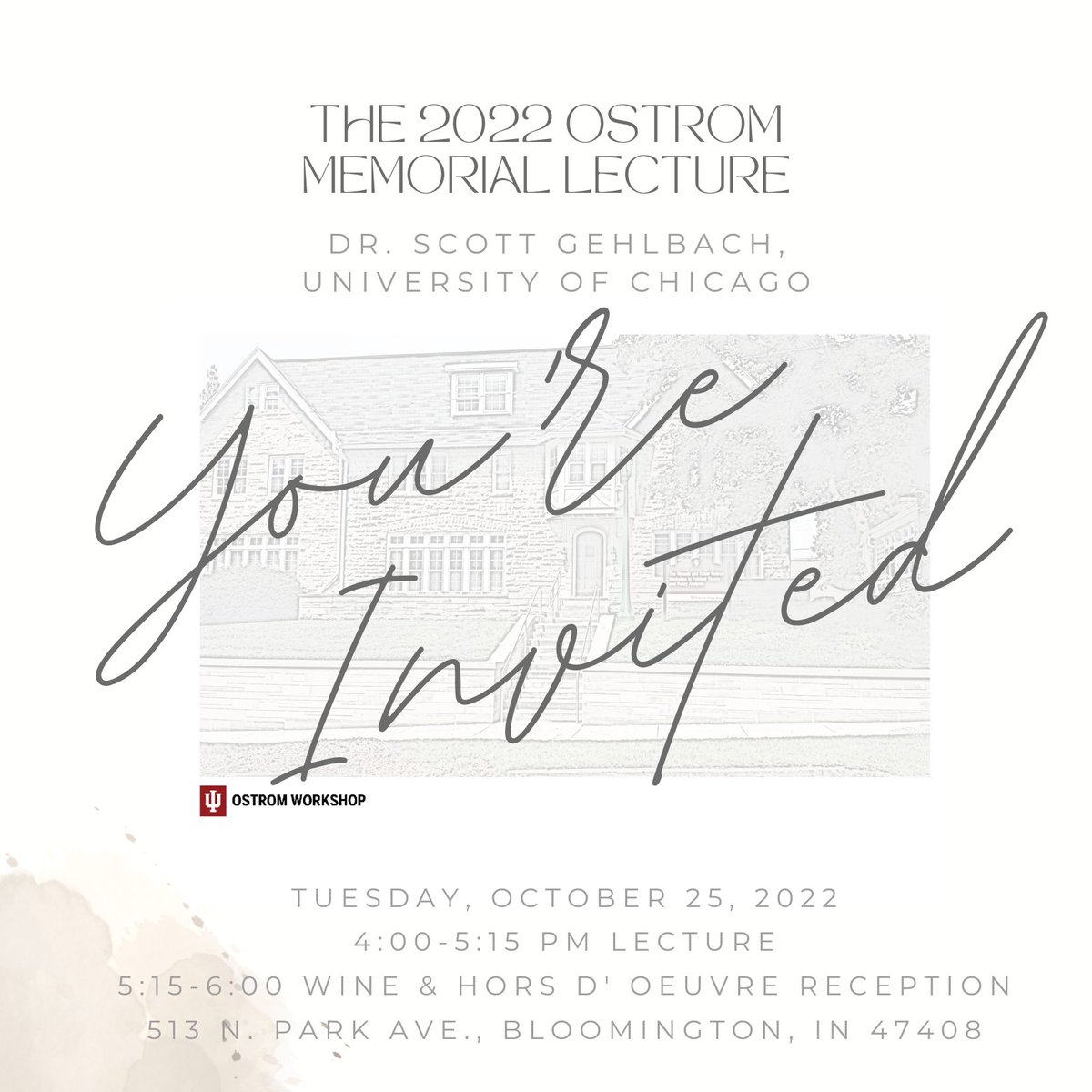 Ostrom_Workshop's tweet photo. Scott Gehlbach is coming to the workshop - 2 opportunities to discuss his research. Colloq Monday Noon AND the 2022 Ostrom Memorial Lecture... Do not MISS this! @sgehlbach #ostromworkshop https://t.co/bL3Klb5PDA