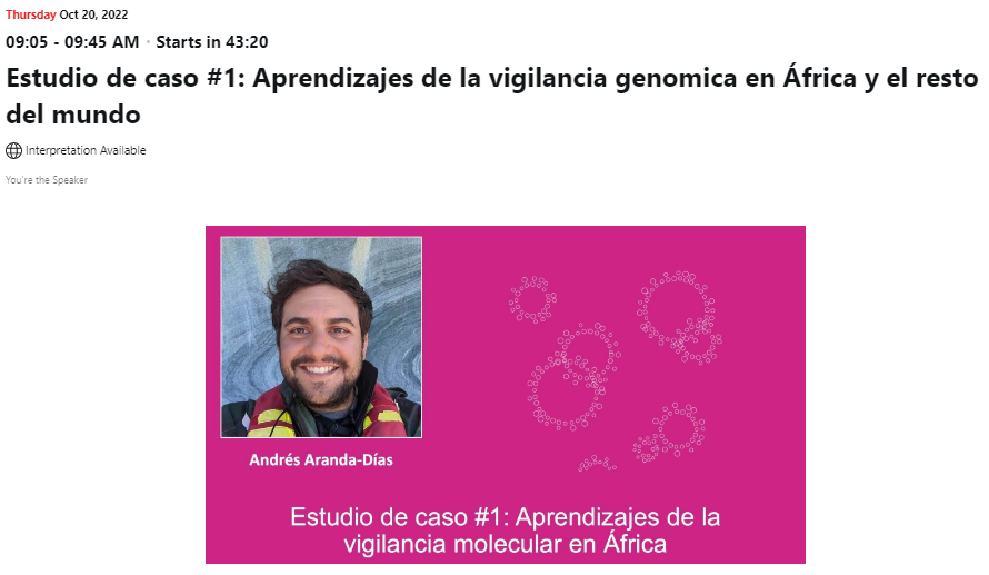 Andrés Aranda-Díaz (@drchilennial) on Twitter photo Pronto estare hablando sobre nuestra experiencia <a href="/czbiohub/">Chan Zuckerberg Biohub Network</a> y <a href="/EPPIcenter_UCSF/">@EPPIcenter at UCSF</a> en vigilacia genomica. Muy feliz de escuchar a colegas en Latino America durante estos 3 dias pensando en las Prioridades para la Proxima Pandemia. <a href="/IGHSatUCSF/">UCSF Global Health</a>
bit.ly/3C6lx2b Pronto estare hablando sobre nuestra experiencia <a href="/czbiohub/">Chan Zuckerberg Biohub Network</a> y <a href="/EPPIcenter_UCSF/">@EPPIcenter at UCSF</a> en vigilacia genomica. Muy feliz de escuchar a colegas en Latino America durante estos 3 dias pensando en las Prioridades para la Proxima Pandemia. <a href="/IGHSatUCSF/">UCSF Global Health</a>
bit.ly/3C6lx2b