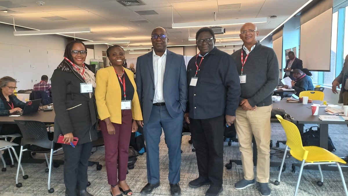 I joined #ACEs to a learning visit @WPI An excellent opportunity to learn abt WPI's experiences in Research & Innovation, Patents & Licensing & other topics. Here I am with Prof Wole Soboyejo the WPI Interim President, Dr Ekua Bentil, Dr Sylvia Mkandawire & Prof Damtew Teferra