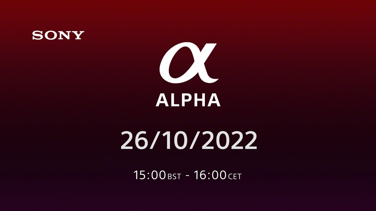 Wir können es kaum abwarten, euch ein neues #SonyAlpha Produkt vorzustellen! 😊 Seid auf nächsten Mittwoch, 26. Oktober gespannt! https://t.co/1GwWsjmdVV