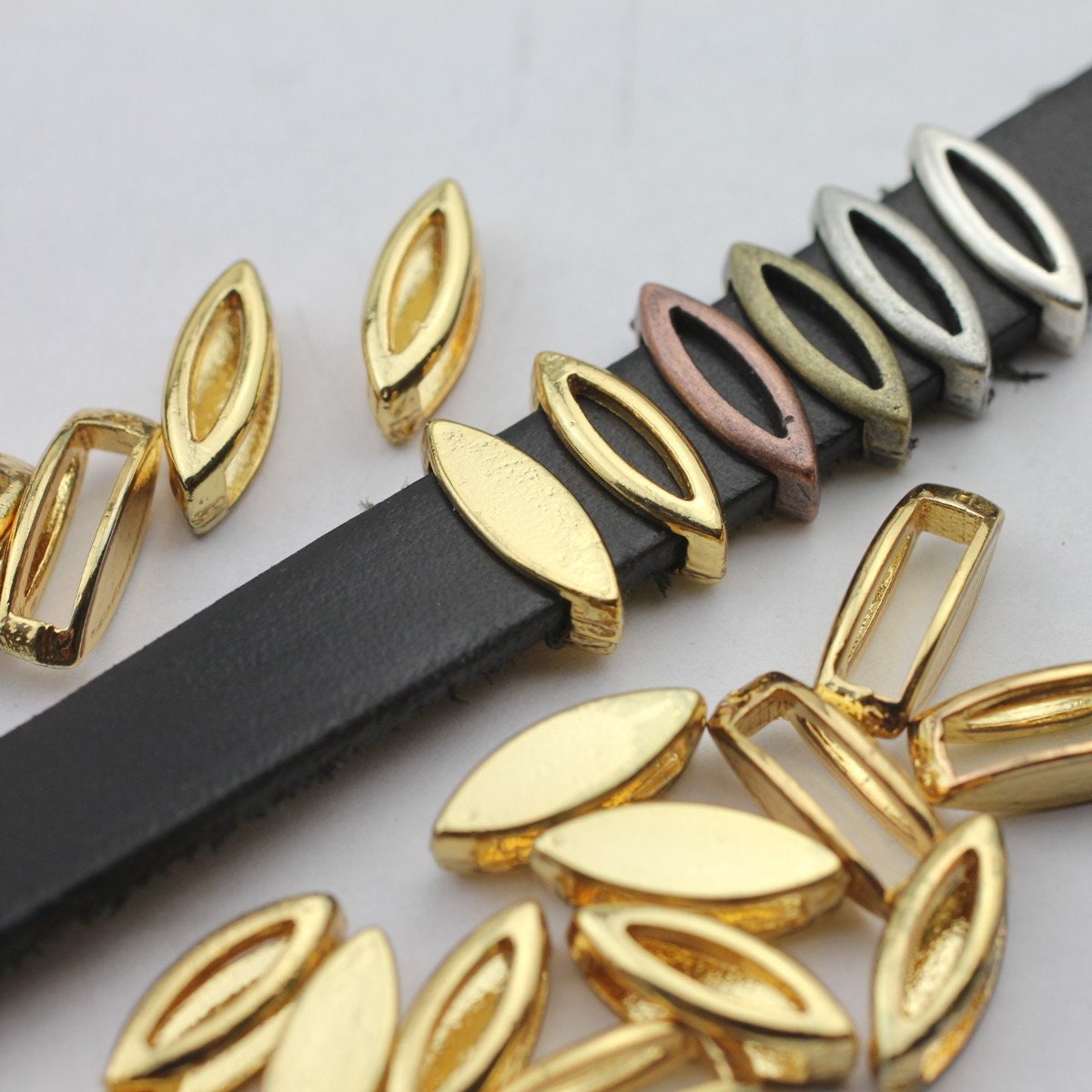 The latest addition to my #etsy shop: Gold Plated Beads, Slider Beads, Navette Beads, Flat Leather Beads, Bracelet Sliders, Cord Beads, Jewelry Accessories etsy.me/3TCUWAV #gold #christmas #beading #braceletconnectors #forbracelet #spacerbeads #magneticclasp #h