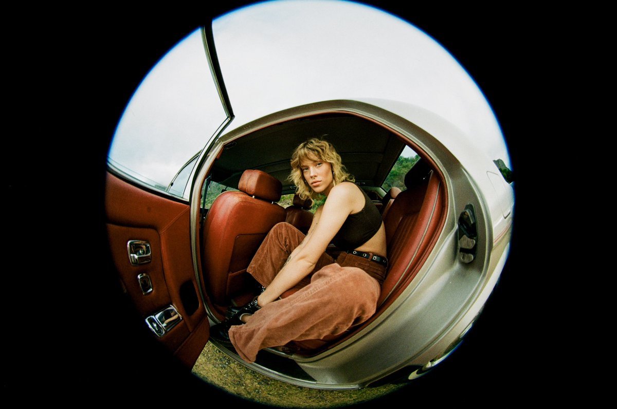 Leslie caught in my fish eye on #35mm