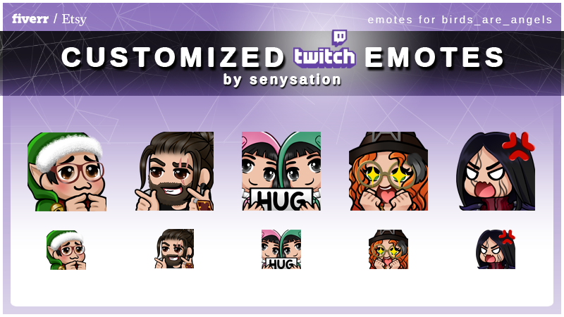 senysation's tweet photo. More DbD emotes for lovely @HoneyThePandaa 🥰
As always, thank you so much for commissioning me! 💖
#DbDfanart #DeadbyDaylight #DbDemotes #emoteartist #emotecommissions https://t.co/r22LN2Sa0I