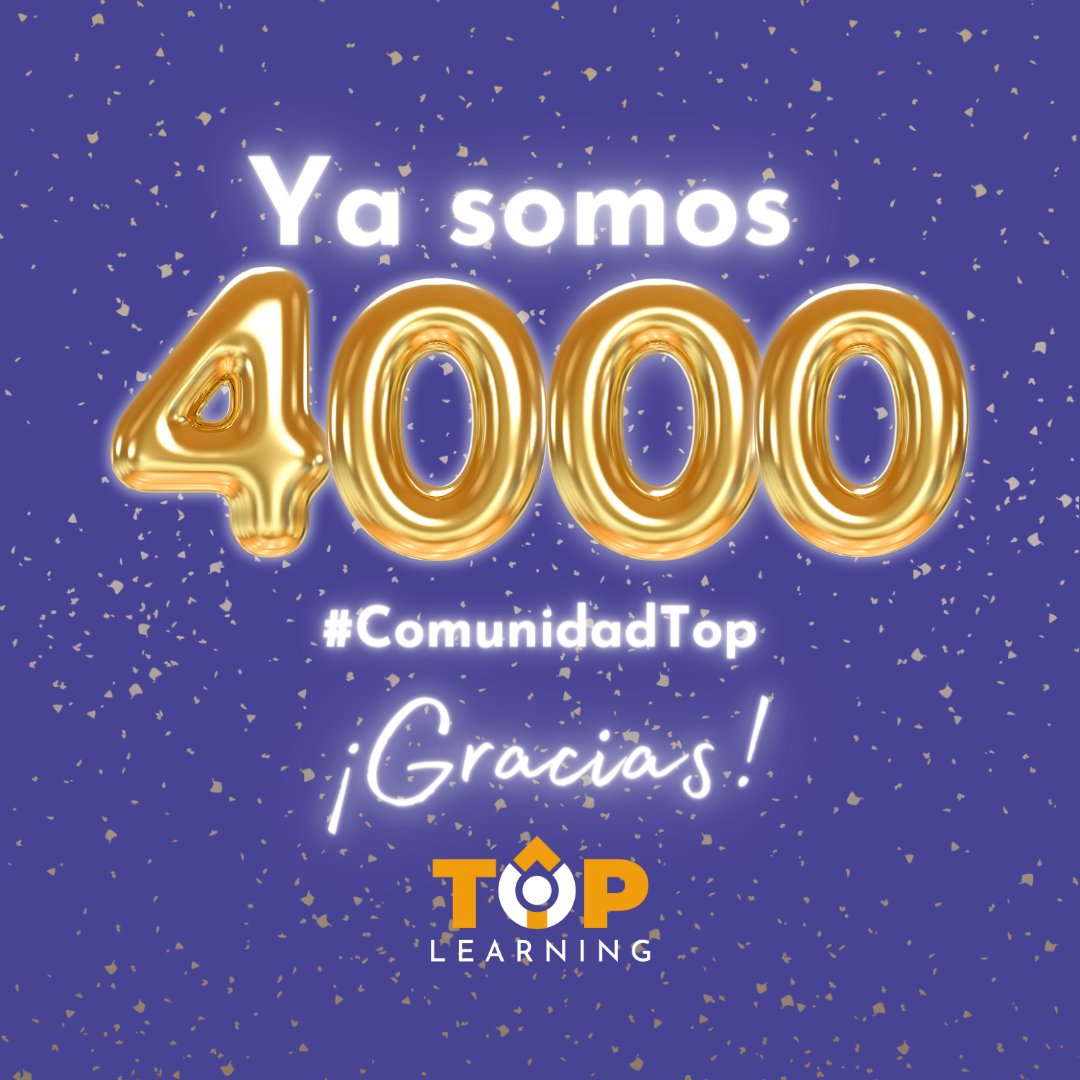 ✨¡Llegamos a 4,000 en la #ComunidadTop! 💜🥳 ✨

Gracias a todos los que se atreven a desarrollar su #NivelTop todos los días. 🌟🤝

#TopLearning #ComunidadAprendizaje 
instagram.com/p/Cj7_hhgNswe/…