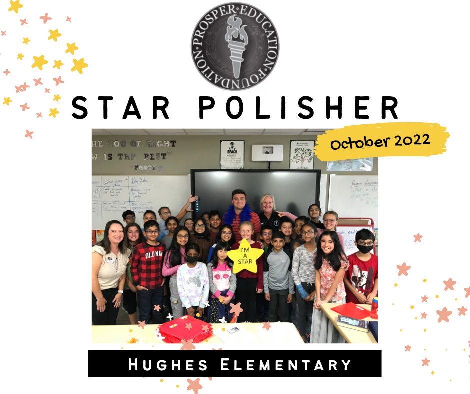 ProsperEdFound's tweet photo. Mr. Lindquist is a rock star at @hugheselem! #StarPolisher #HughesElementary #ProsperProud https://t.co/f2dVGOkWOI