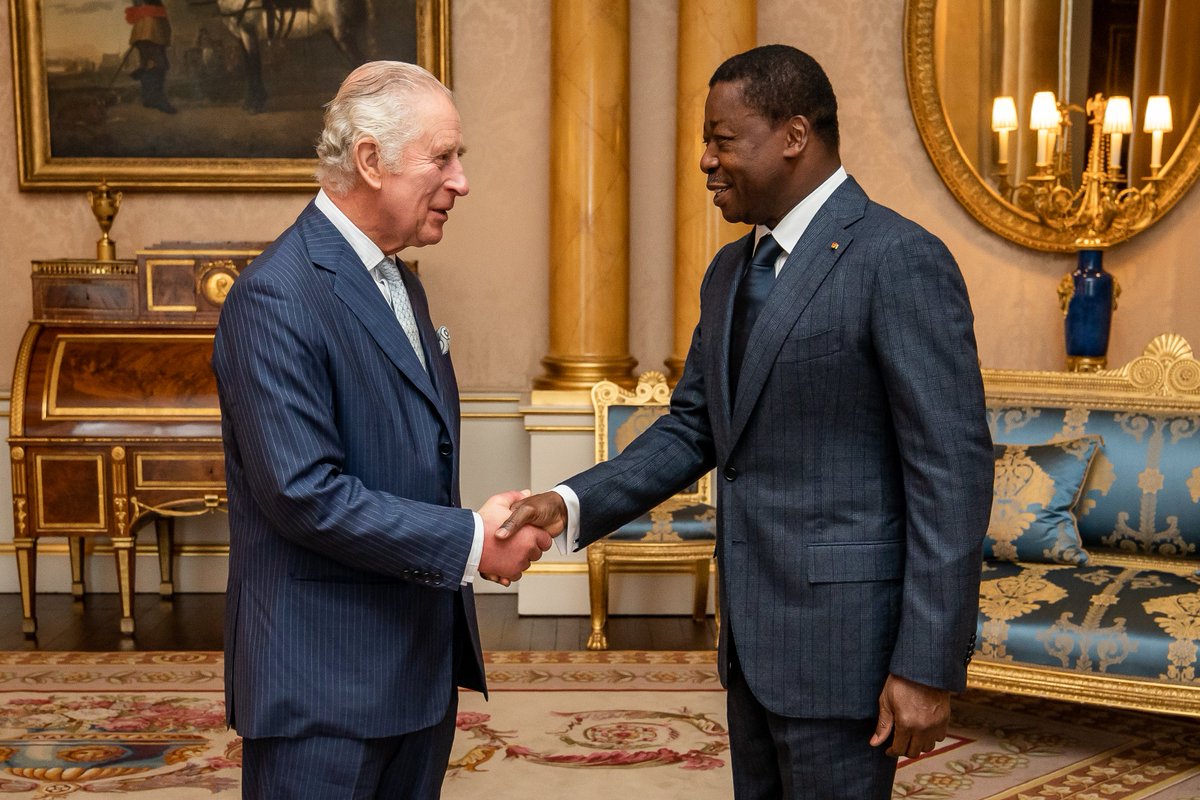 🇹🇬 The President of the Togolese Republic today visited The King at Buckingham Palace. Togo recently became the 56th member of the Commonwealth.