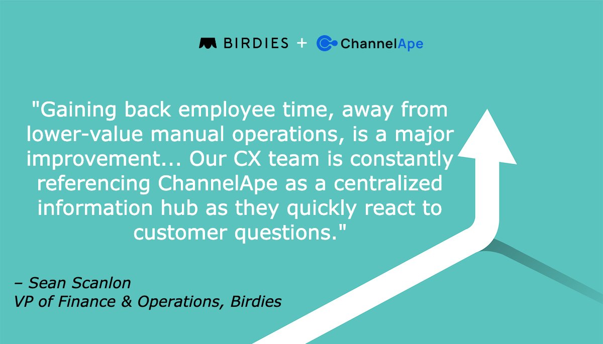 ChannelApe's tweet photo. See how Birdies improved their #operations with ChannelApe all in the midst of peak season. Learn what Sean Scanlon, their VP of Finance &amp; Operations, believes will be the biggest strategy for #ecommerce brands over the next 6 months. https://t.co/DysLDMCqsI https://t.co/w1bYwqntf0