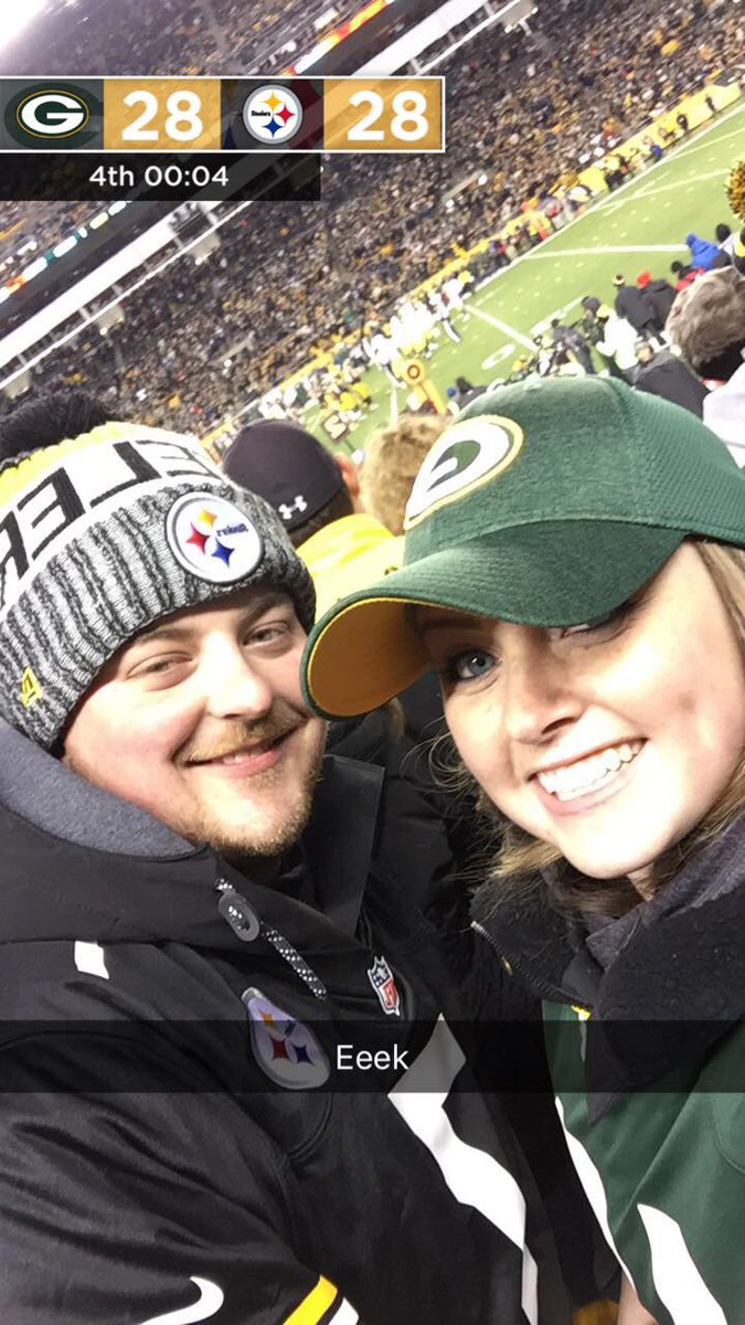 AMangled's tweet photo. My first game was at Heinz in 2017. Rodgers got hurt this season π so Hundley was in at QB. Game was tied with four seconds left when Boswell came in clutch and won it for the Steelers. π #MyFirstNFLGame #NFLTwitter https://t.co/LytFcvhiCV
