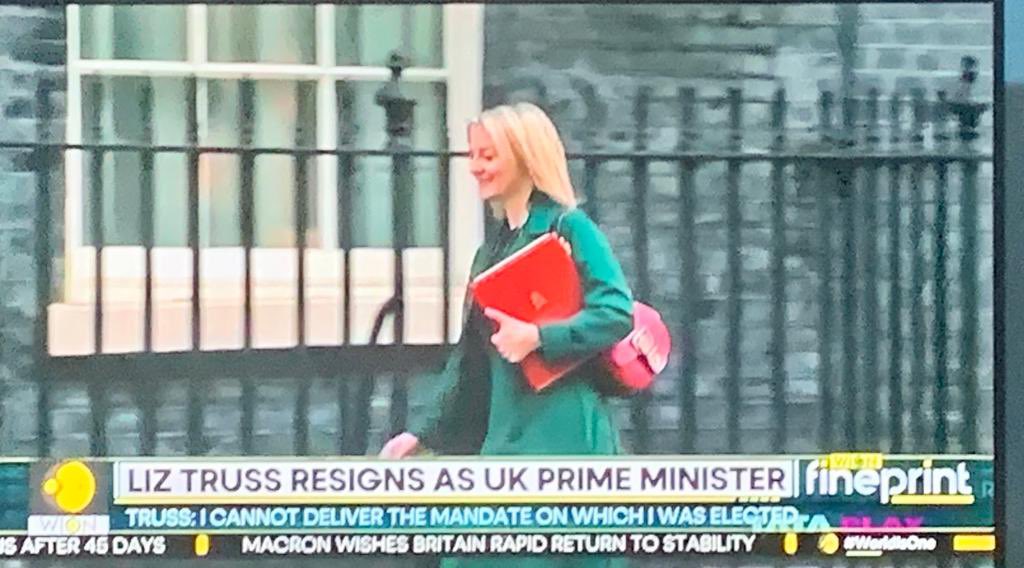 nimmaupendra's tweet photo. Liz Truss British PM resigns after being in office for 45 days. She said she is resigning because she could Not deliver the mandate on which she was elected. Prajakeeya principles lived and executed in Britain. https://t.co/Bqsf98Scjp