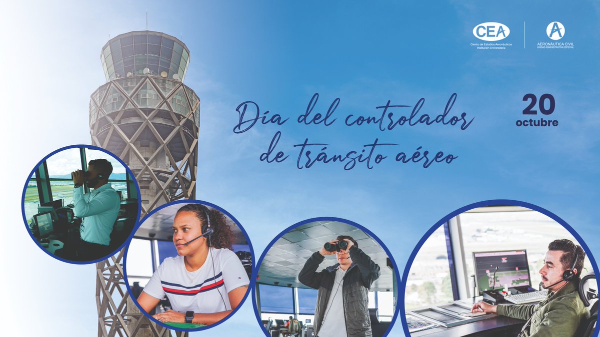 CEA_AEROCIVIL's tweet photo. Hoy en el Centro de Estudios Aeronáuticos felicitamos a nuestros egresados de Control de Tránsito Aéreo en su día.

Formamos talento humano al servicio de la industria aeronáutica ✈

#CEAEducación https://t.co/Quy81hs7HG