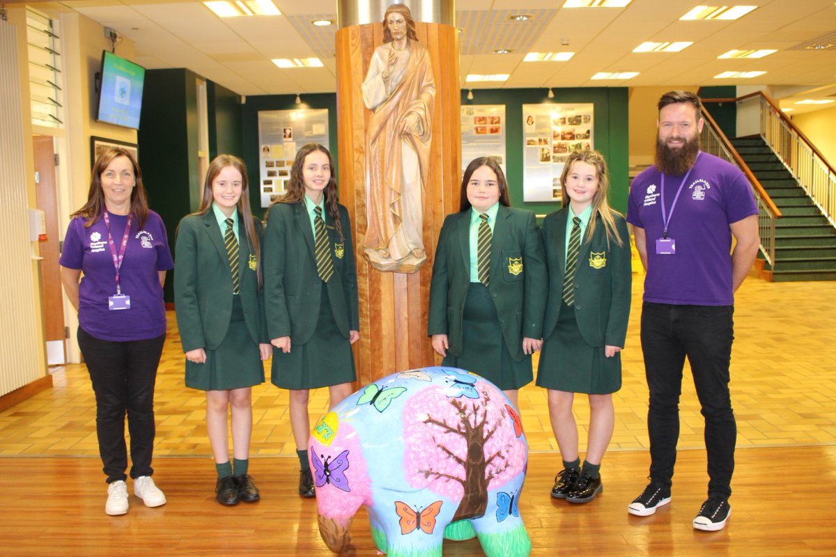 'Cara', our beautifully decorated elephant by Molly, Ruby, Lauren and Aimee, has returned! Cara took part in 'Elmer's Big Belfast Trail' this Summer for NI Childrens Hospice <a href="/nichildrenshosp/">Northern Ireland Children’s Hospice</a> and was a big hit with visitors. Thanks to Fiona and David for returning her  safely.