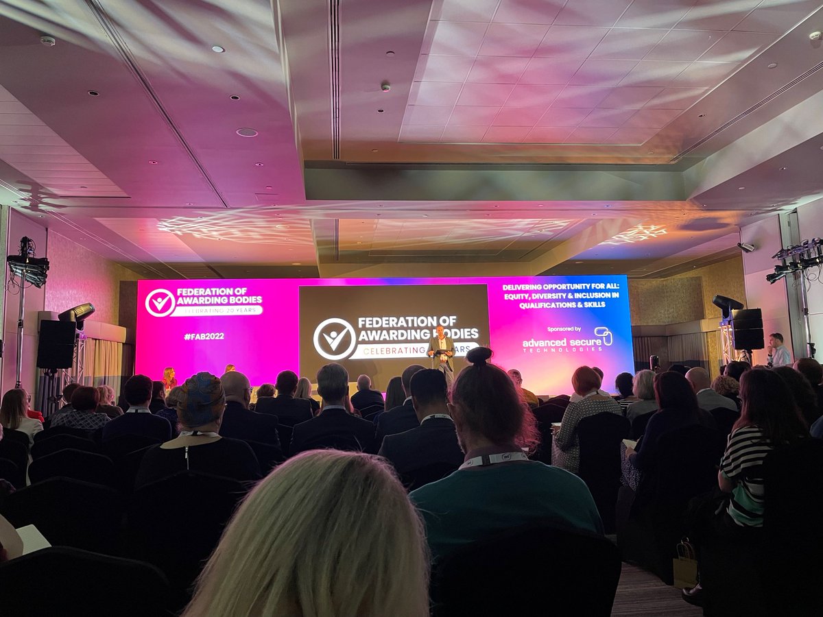 Great day <a href="/AwardingBodies/">Federation of Awarding Bodies (FAB)</a>, Federation of Awarding Bodies 2022 Conference,  a key date in our annual diary. So many valuable networking and learning opportunities.
 <a href="/educationgovuk/">Department for Education</a> <a href="/GeneratingG/">GeneratingGenius</a> @FeLeadership <a href="/Cognassist/">Cognassist</a> <a href="/TomBewick/">Tom Bewick</a> <a href="/SkillsWorldLive/">Skills World Live</a> <a href="/FENews/">FE News</a> <a href="/K_DonnellyCEO/">Kirstie Donnelly MBE</a> 
#FAB22