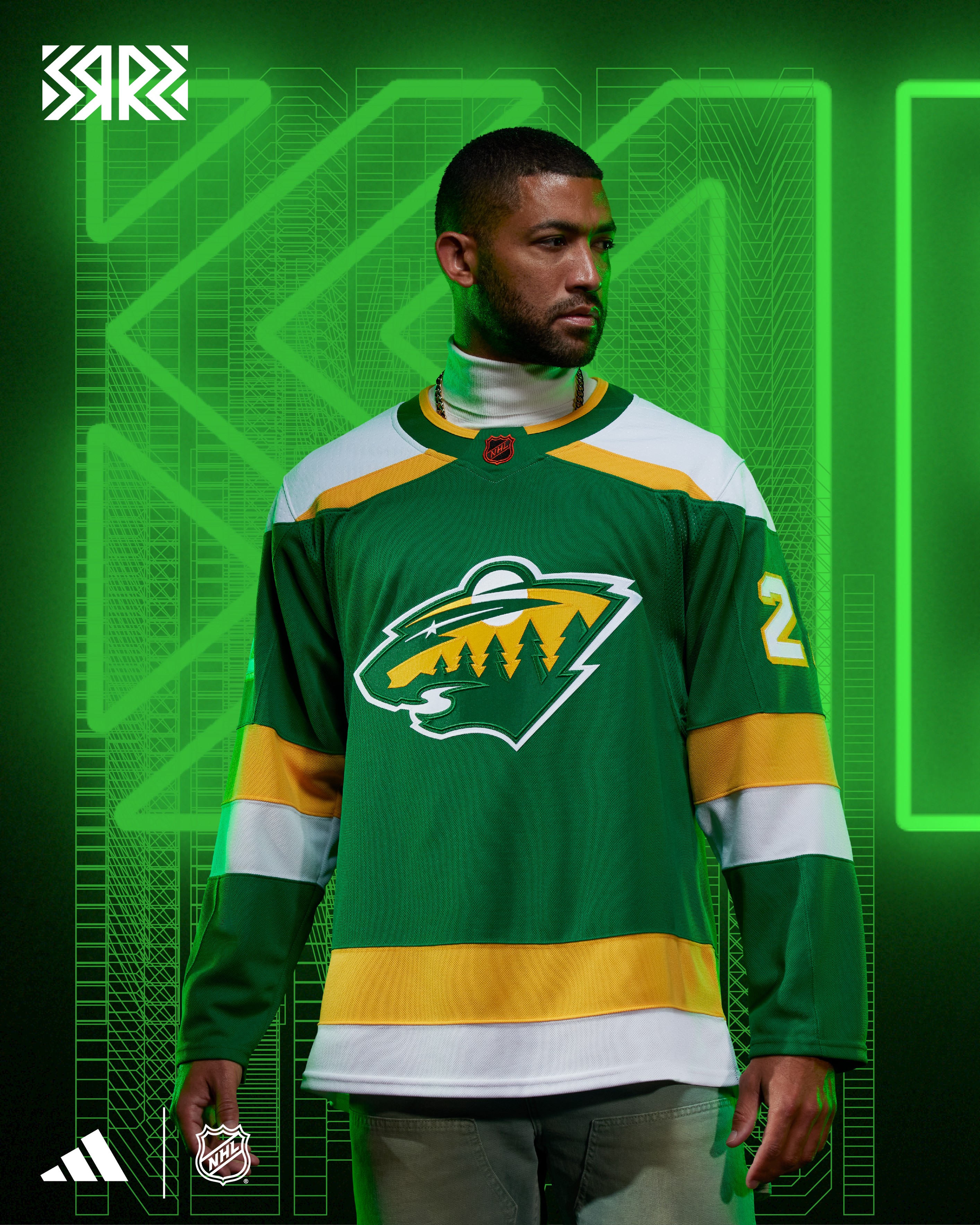 Minnesota Wild Go Retro in New North Star Colored Jersey