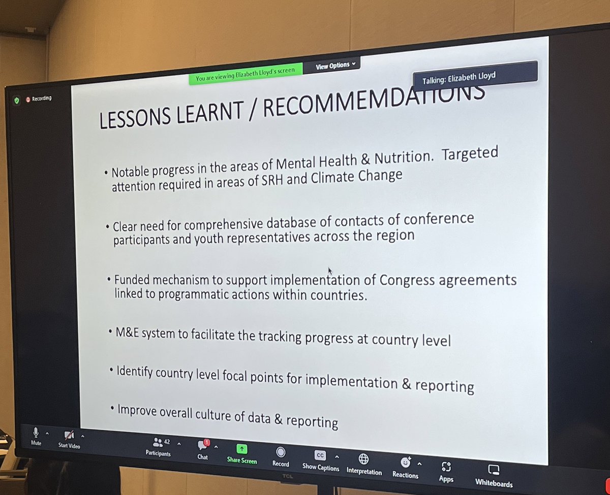 Ccayh2's tweet photo. Lessons Learnt from the Implementation of the Roadmap coming out of the very first  CCAYH in 2019! 

Presenter: Elizabeth Lloyd 

#ccayh2022 

@pahowho @PAHOCaribbean @UNFPACaribbean @UNJamaica @ippf_acro https://t.co/Iyn8jZoyvQ
