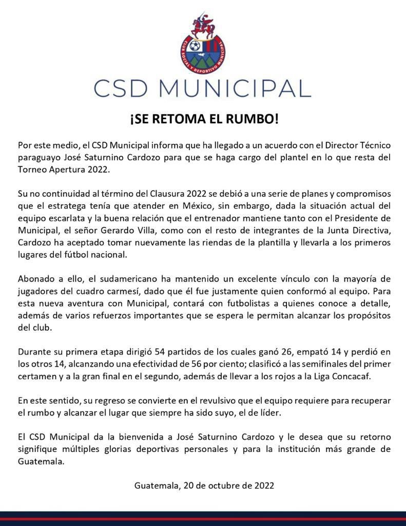 Rojos_Municipal's tweet photo. 📝 Confirmamos detalles del nuevo DT escarlata. https://t.co/yjxl8dzIH0
