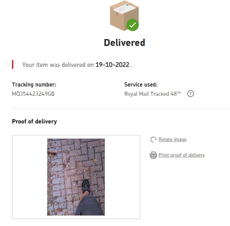 loggyboy's tweet image. @RoyalMail
  - this is why you will not be in business for much longer. I didn't order a postmans foot, nor is that my driveway - where is my package? #royalfail #faileddelivery #Useless