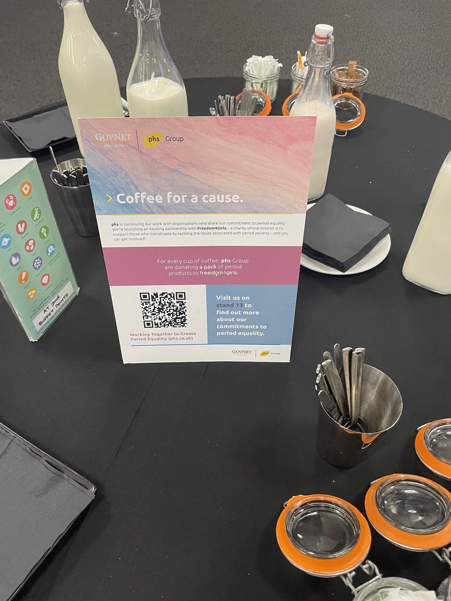 phsgroup's tweet photo. phs attended today's #HigherEducationConference with Thomas and Alex on the stand.
They demonstrated all things phs CSR and our 'Coffee for a cause' stand was also in full swing, where we donate a pack of period products to @freedom_4_girls for every coffee cup.
#WeDoMore #CSR https://t.co/KKt2JpjKEr