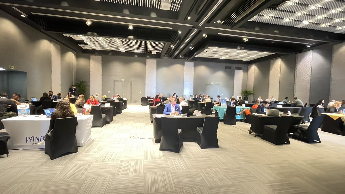 travelnewsCND's tweet photo. Comenzó la primera sesión de citas en @GoldenTowerPTY de MITM #Panama Summit – Meetings &amp; Culture Travel Market

#MITMpanama https://t.co/EcnKQnEt6c