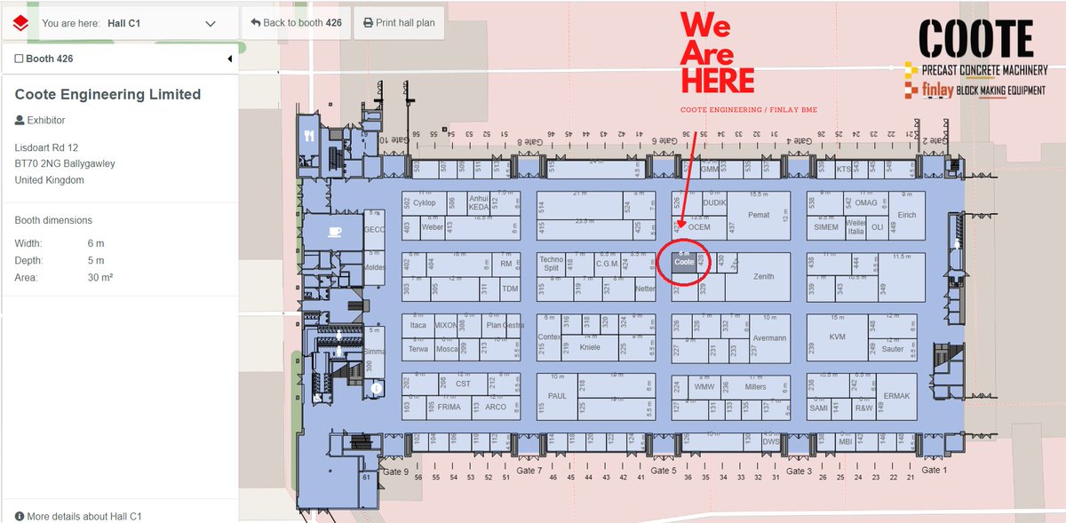 CooteFinlay's tweet photo. COME VISIT US AT HALL C1, STAND 426

Bauma is getting closer and closer so don't miss your chance to give us a visit. With lots of videos and products on display, one of our sales team would love to have a chat about what we offer.

#bauma2022 #cooteengineering #cootefinlay https://t.co/y31bRkFAeH