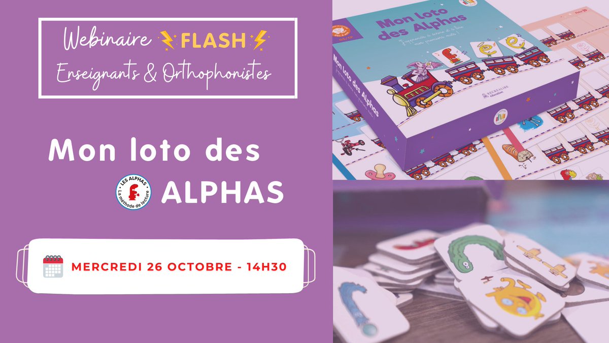 Les_Alphas_'s tweet photo. 💻#Webinaire #enseignant : le Loto des Alphas !
🗓️Mercredi 26 octobre
✏️Inscription: https://t.co/Jjy65ozjQD
Quels sont les atouts #pédagogiques ?
Quels sont les différents scénarios de mise en œuvre possibles ?
Pour découvrir toutes les facettes de cet outil incontournable ! https://t.co/6vSbdUE0JP