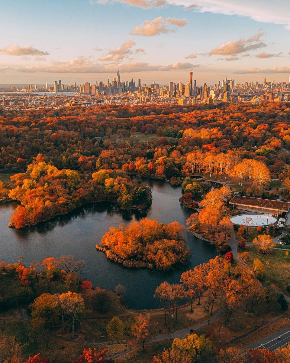 Warm lights, earlier sunsets, fall colors and changing leaves- all of the #fallfeelings are certainly flowing here in NYC! 🍂🍁 📸 @selvon.nef