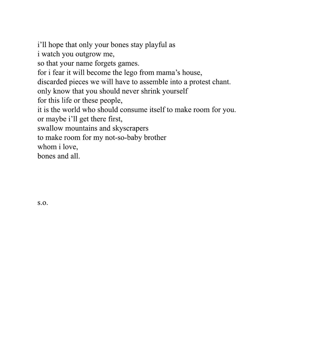 sharloola's tweet photo. a poem for my little brother, who is growing too fast. https://t.co/VwQUJA42hq
