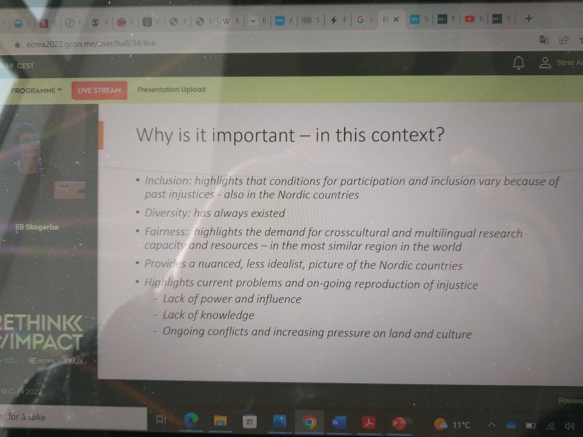 sand_stine's tweet photo. Really good key note on Sami media and impact #ecrea22 @eskoger https://t.co/rKLlVWuGKJ