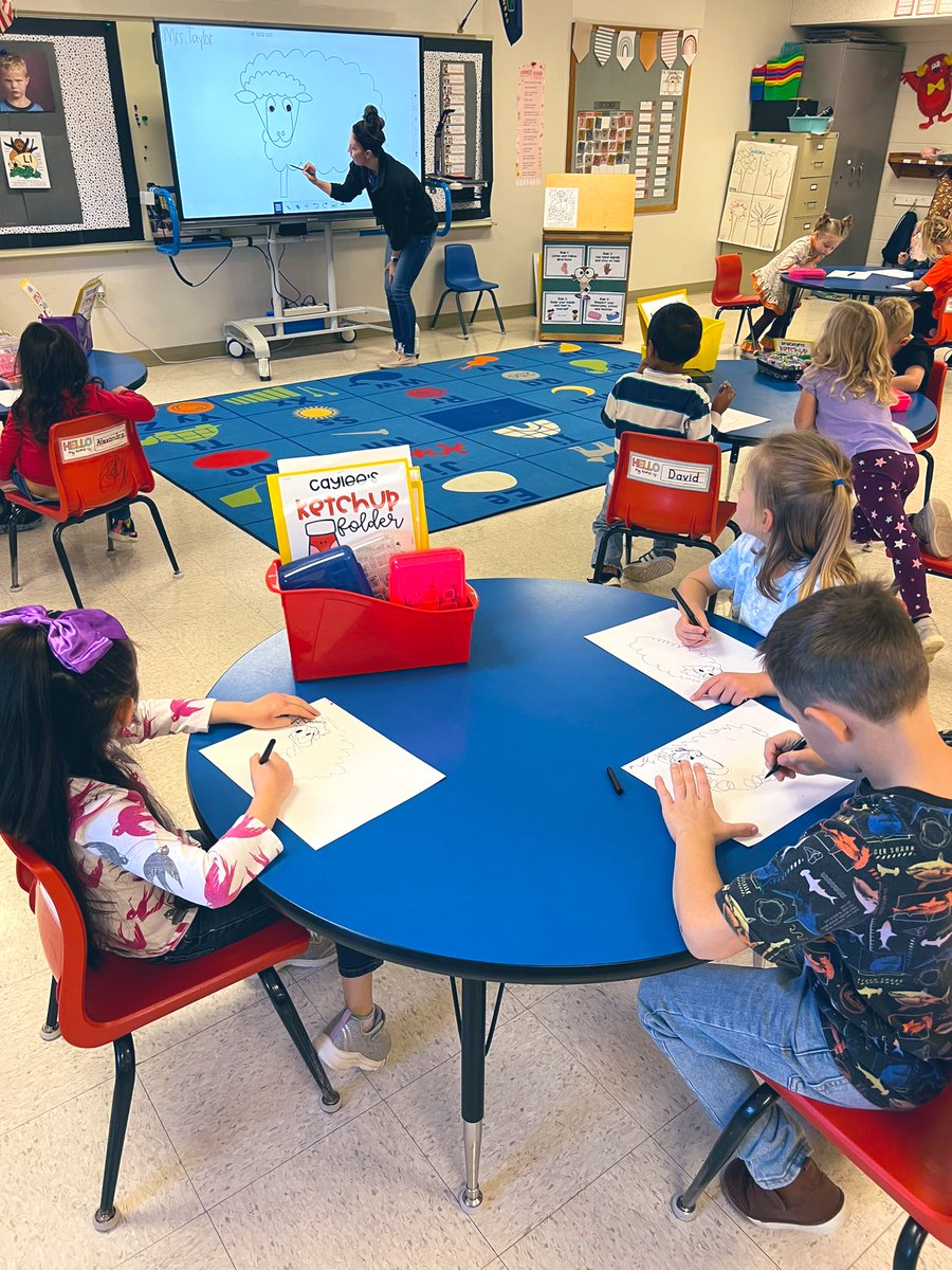 Kindergarteners in Colby learning about the letter L using alphabetic phonics.  Building that foundation for reading!