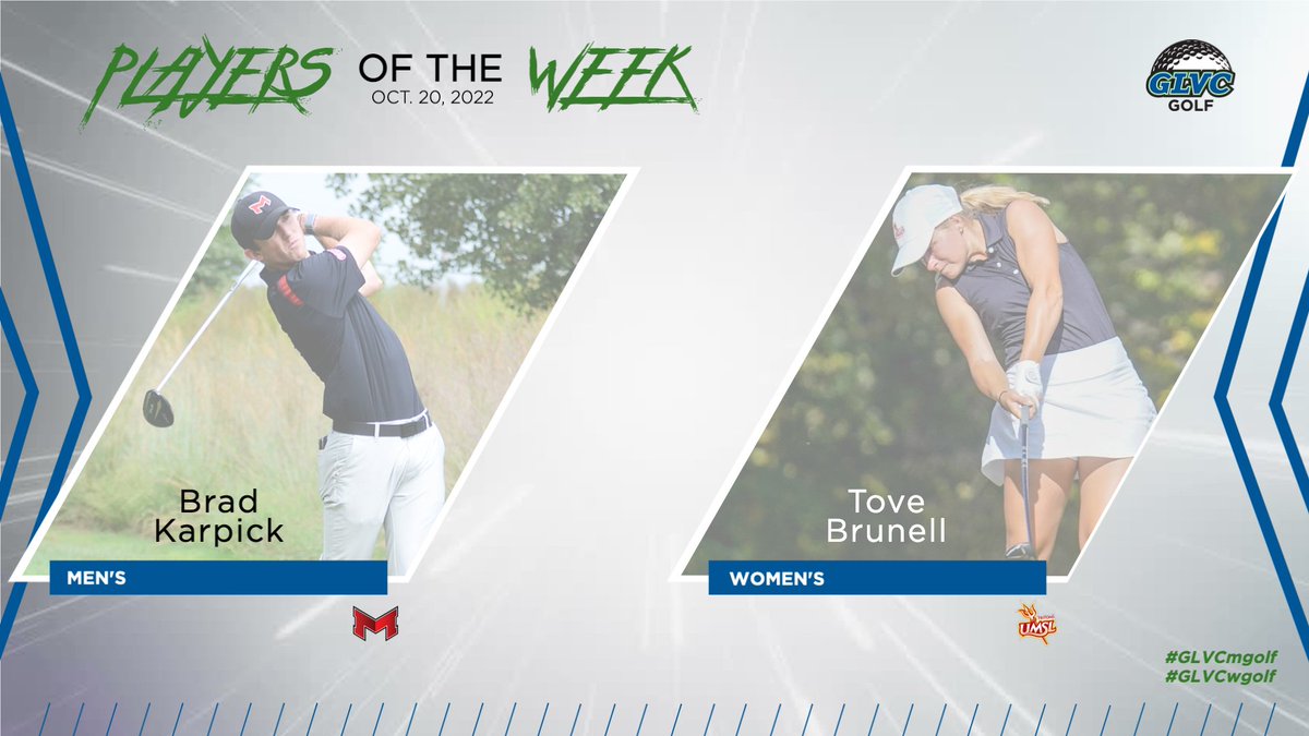 🏌️‍♂️🏌️‍♀️ Two medalist honors help Brad and Tove collect #GLVCmgolf and #GLVCwgolf weekly awards! 🔗 GLVCsports.com/POTWmgolf 🔗 GLVCsports.com/POTWwgolf