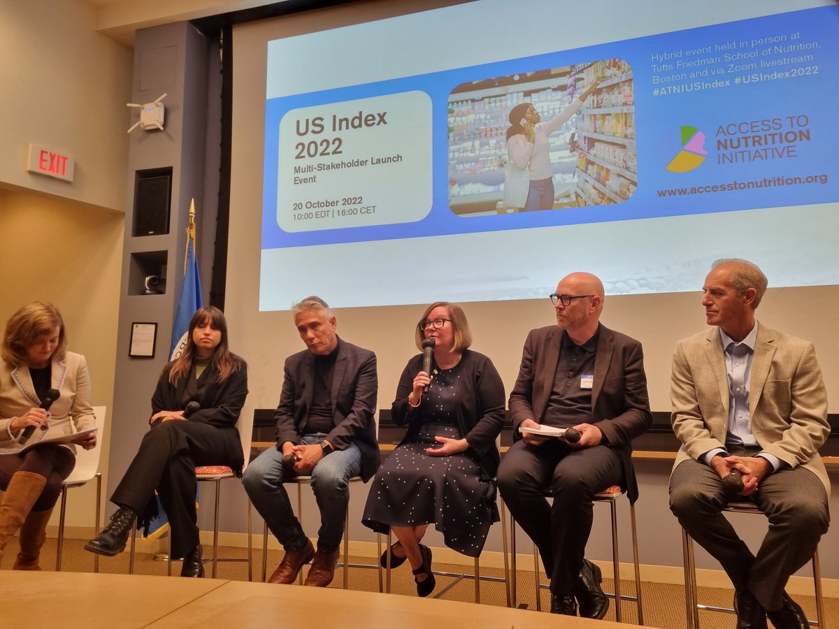 The 'card up our sleeve' for changing the US food system in a real way: institutional investors/shareholders. 

@Dmozaffarian and Lauren Compere offering ideas on how to leverage investments to ensure c suite executives at food industries  do better for nutrition. #ATNIUSIndex