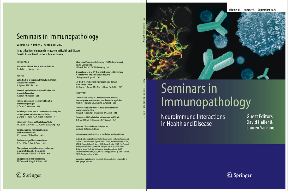 Our current issue about #neuroimmune interactions is OUT! Led by guest editors @DavidHaflerMD and Lauren Sansing with state-of-the-art reviews on topics like: