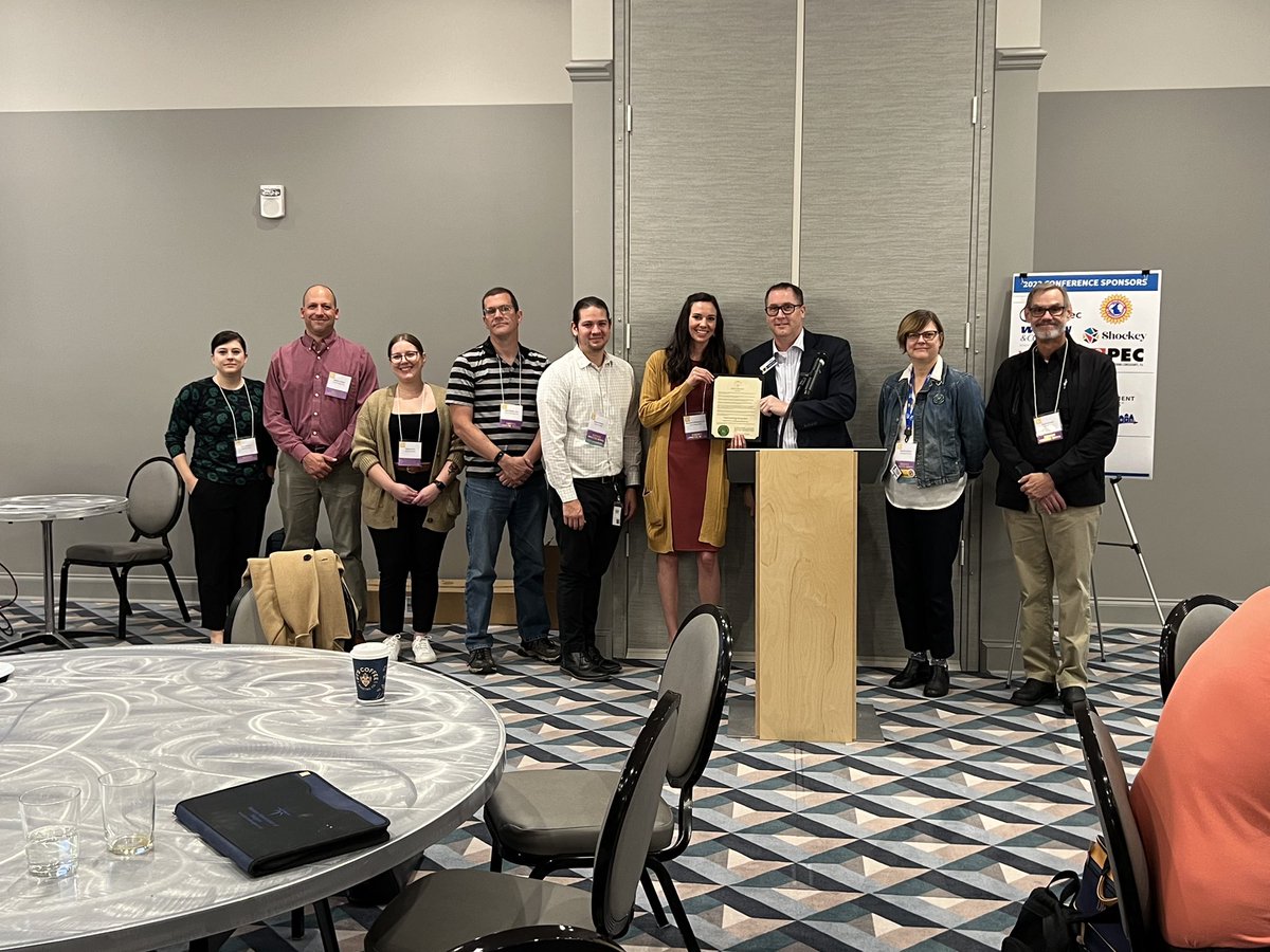 APA_KS's tweet photo. Kicked off #KPC2022 this morning with @cityoftopeka City Manager, Stephen Wade, and his presentation of a proclamation recognizing National Community Planning Month! https://t.co/JXZcSGTvfC