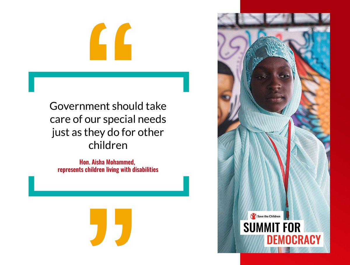 savechildrenNG's tweet photo. Today, different representatives from children parliaments made speeches at the Summit for Democracy. Here are some of their key quotes https://t.co/ts3xnIFgan