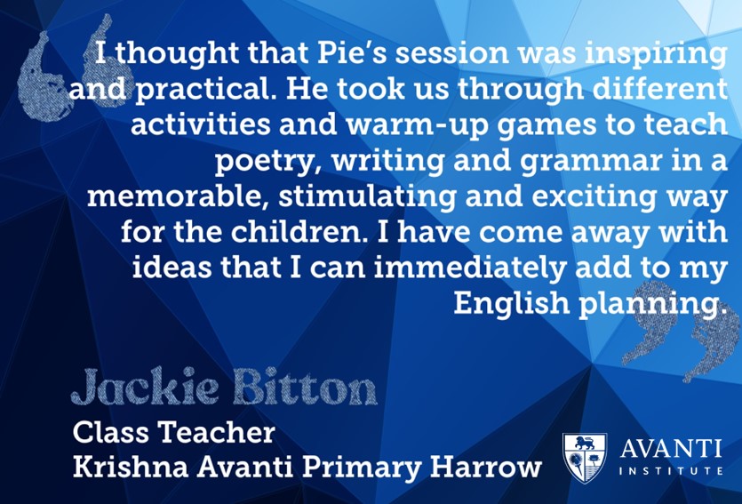 Thank you so much @PieCorbett @DeputyMitchell 'Give children opportunities to write creatively and publish what they have done through blogs/Twitter; then draw out opportunities for teaching grammar - after they had had their curiosity ignited' Laura Higley Avanti Grange. ✍️