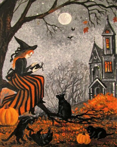 emjanerothwell's tweet photo. Witches need bookish downtime, too 🐈‍⬛🎃🖤
(Art by Margaryta Yermolayeva) #Gothober https://t.co/NIfJXBS9kb